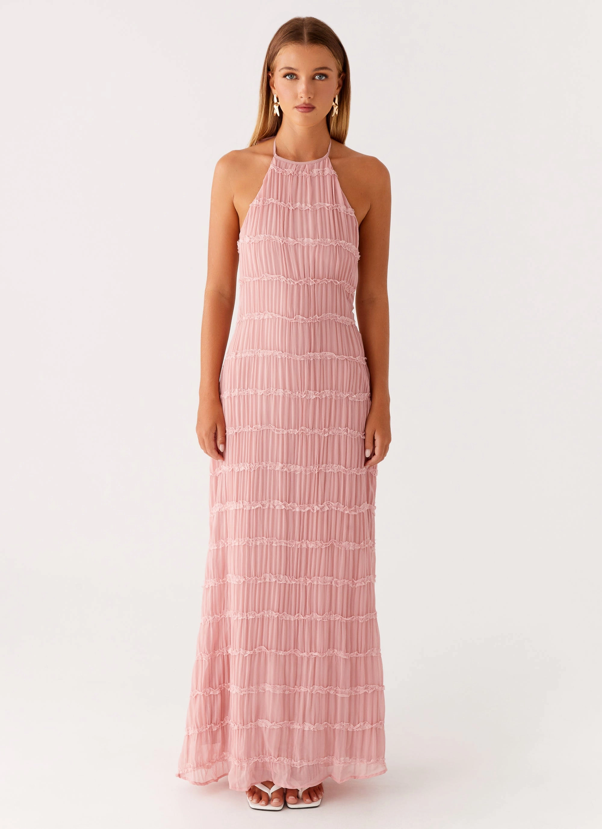 Aullie Maxi Dress - Pink Polished Look
