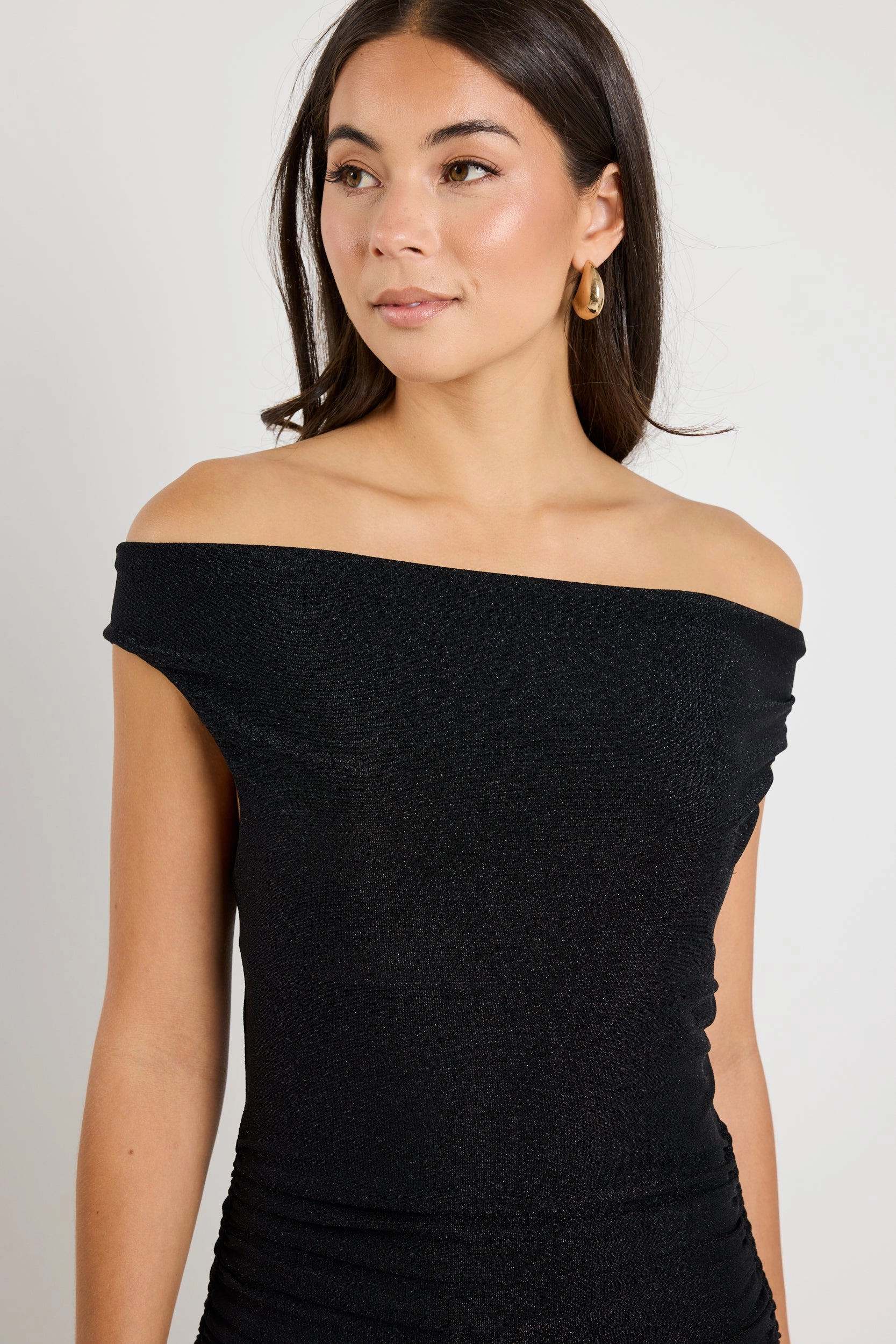 Swift Black Shimmer Jersey Reversible Sleeveless Maxi Dress Pure Piece