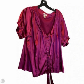 Top Short Sleeve By Monroe And Main In Red, Size: 2x Cozy Wear Design Holiday Outfit