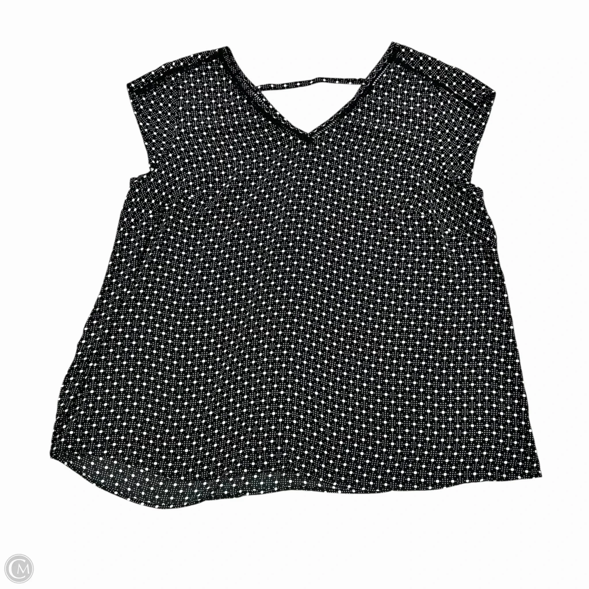 Seasonal Outfit Top Short Sleeve By Dr2 In Polkadot Pattern, Size: 3x
