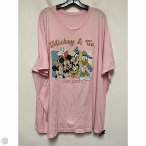 Beachwear EnhancedDurabilityFinish Top Short Sleeve Basic By Clothes Mentor In Pink, Size: 2x