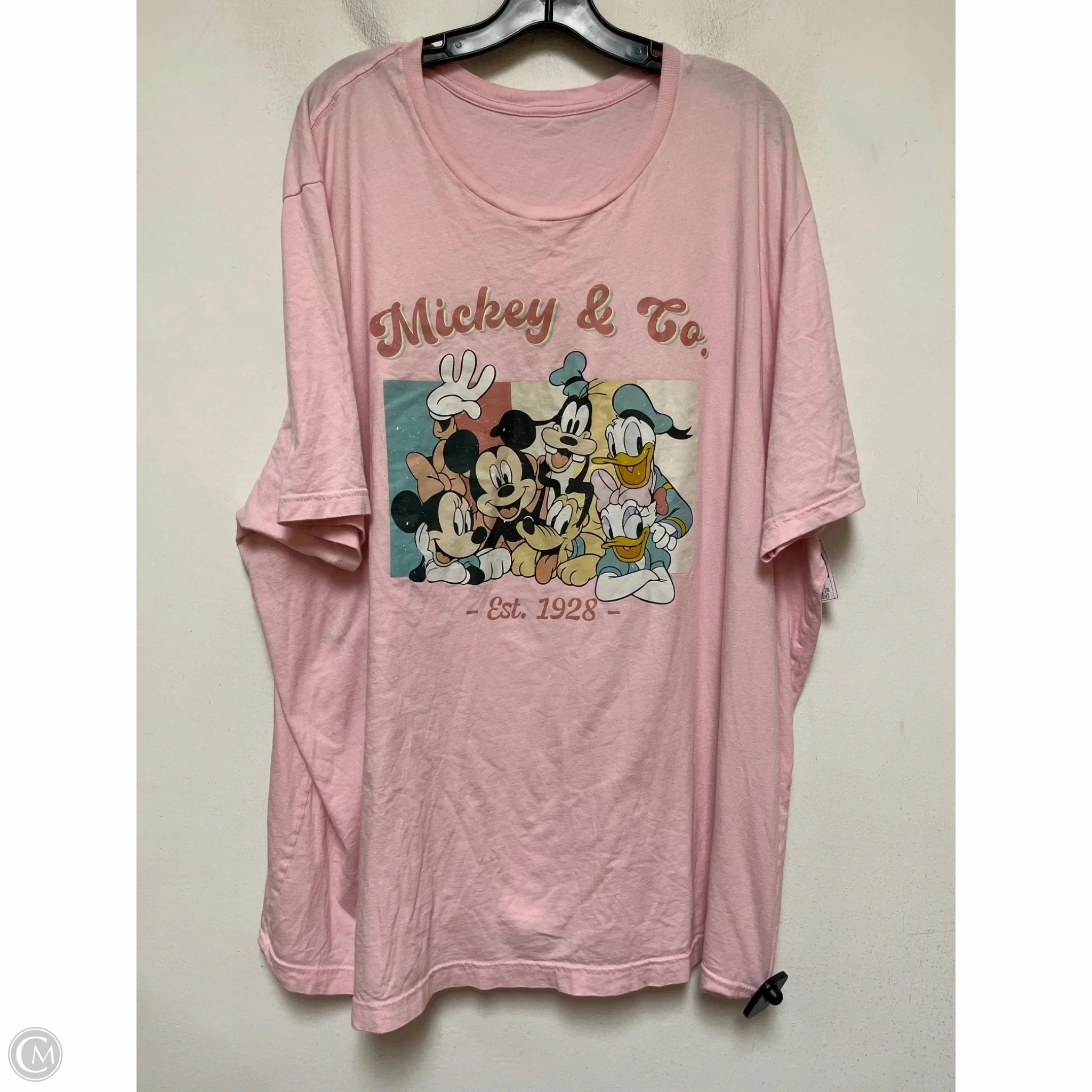 Beachwear EnhancedDurabilityFinish Top Short Sleeve Basic By Clothes Mentor In Pink, Size: 2x