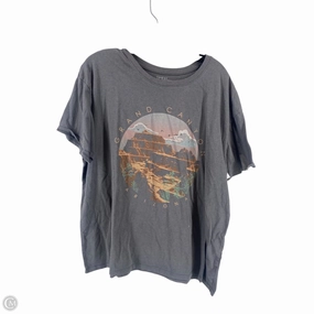 Top Short Sleeve By Time And Tru In Grey, Size: 3x Stretch Fabric Technology Breathable and Comfortable