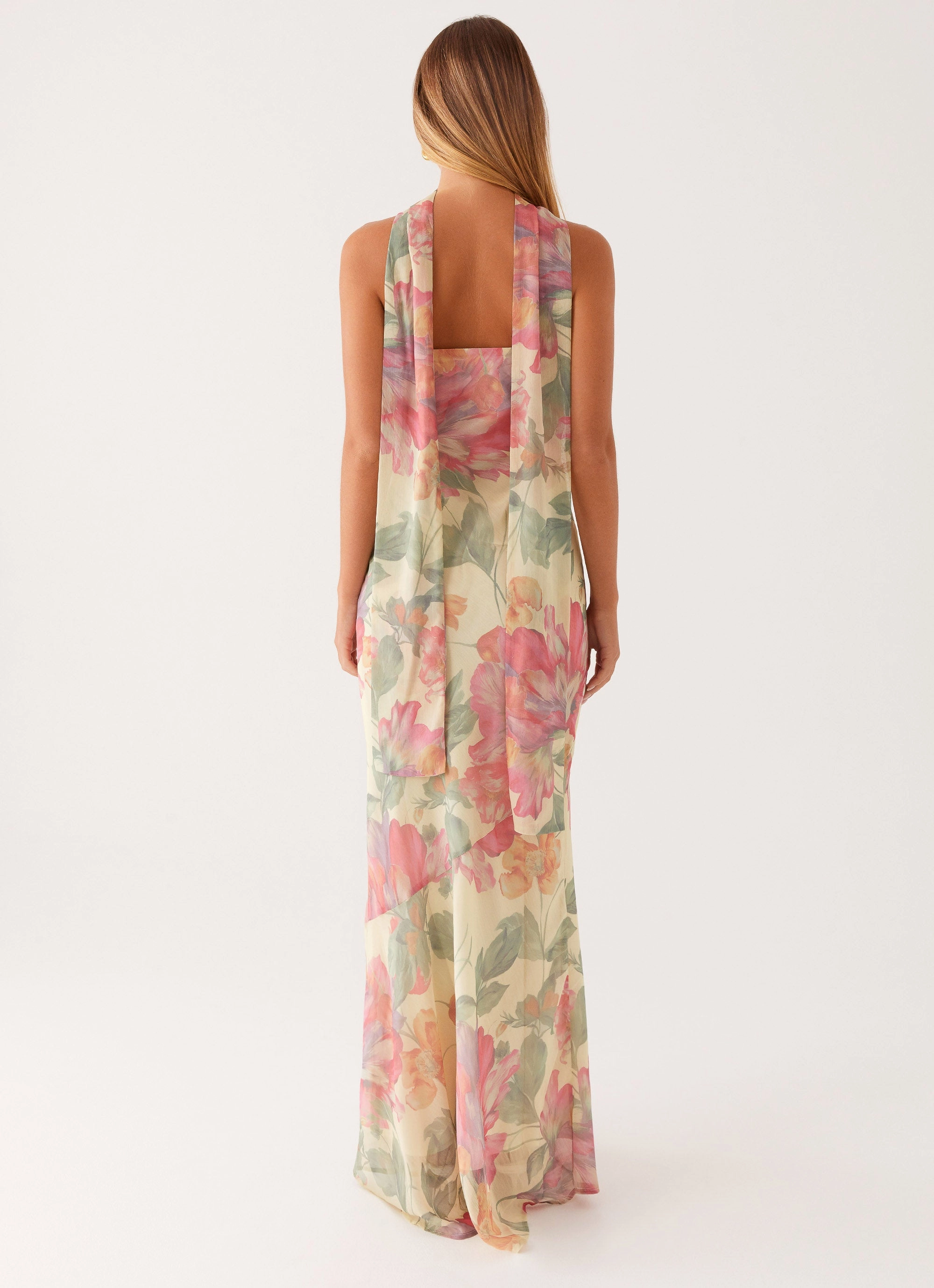 Under The Pagoda Maxi Dress - Yellow Peony All-Day Wear Emerging-Brand