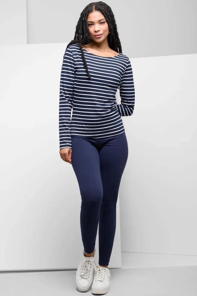 For Teens School Sports Maternity Wear Wrinkle Resistant Leggings Navy