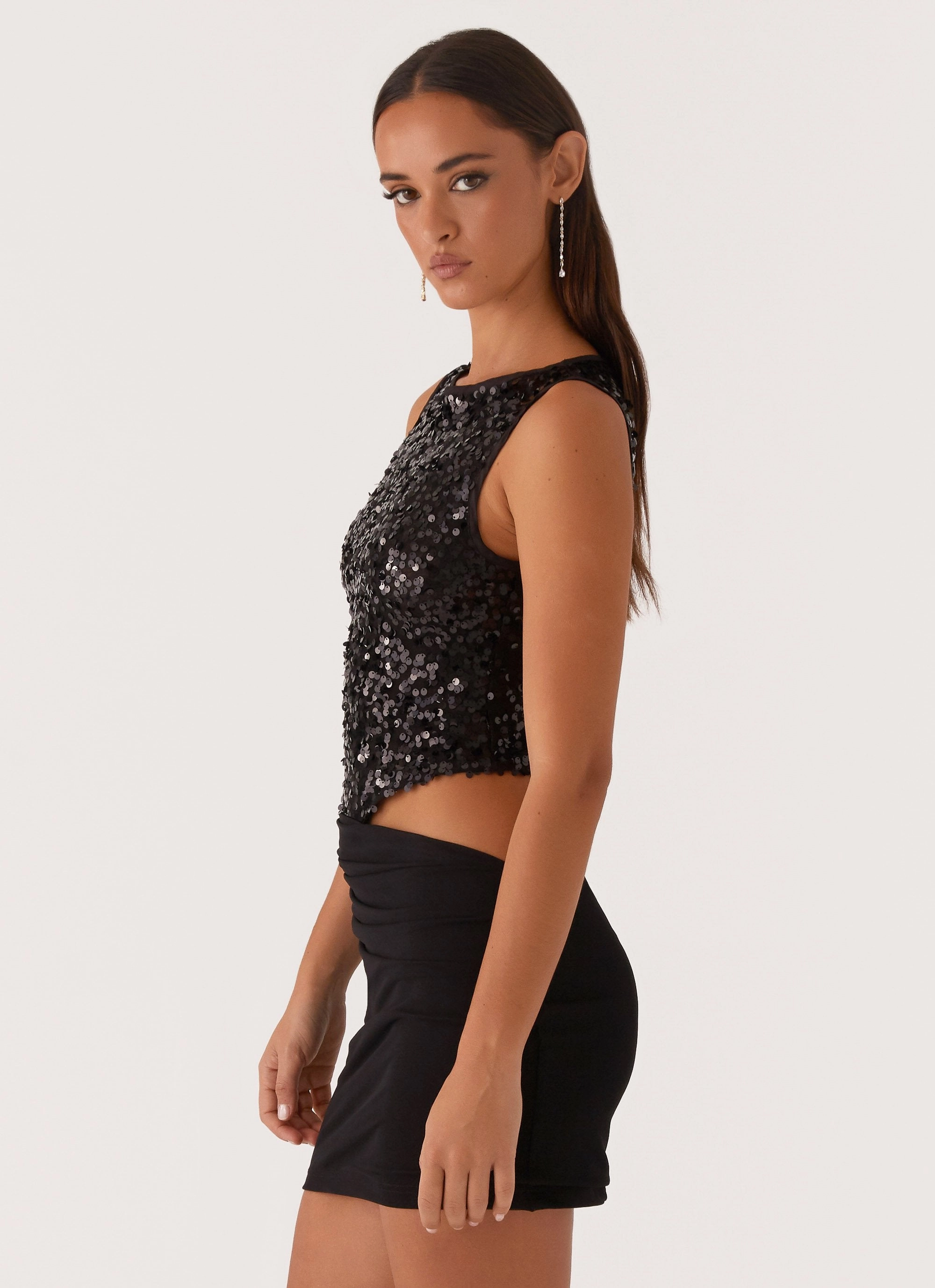 Superstition Sequin Mini Dress - Black Casual Style Perfect For Work