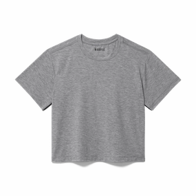 Light Reflective Printing Soft Sweater Women's Boxy Tee