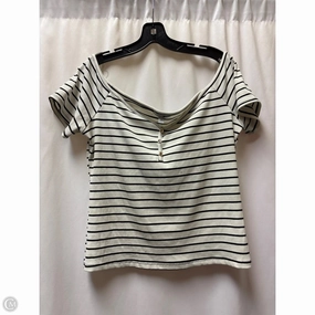 Top Short Sleeve By Fashion Nova In Black & White, Size: 2x Versatile Comfort Style MicroPiqueKnit