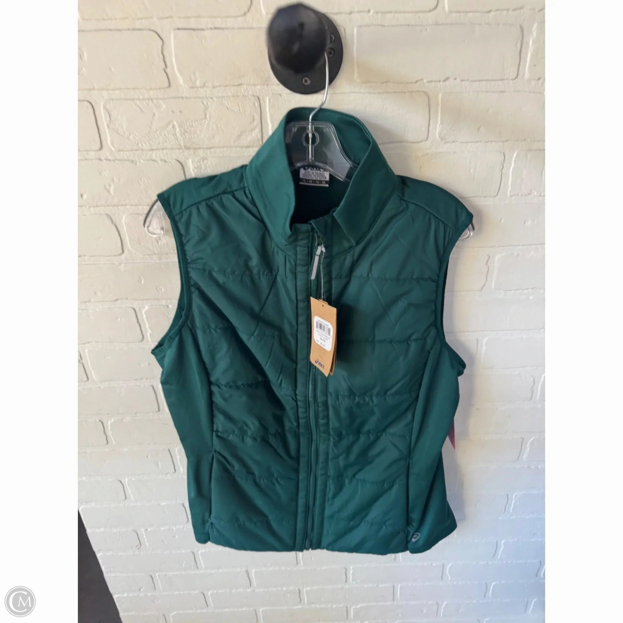 Vest Puffer & Quilted By Asics In Green, Size: Xl Moisture Wicking Layer