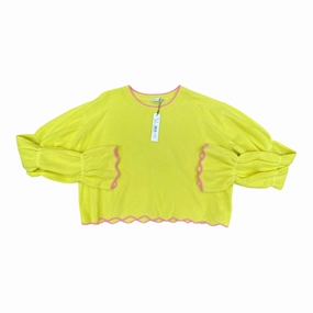 Chilly Comfort Look Sweater Designer By Alice   Olivia In Yellow, Size:Xl