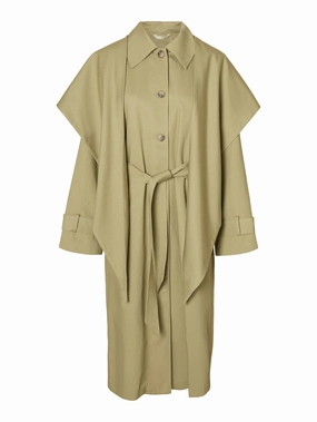 SELECTED Sandra Scarf coat in Slate Green Hypoallergenic Padding