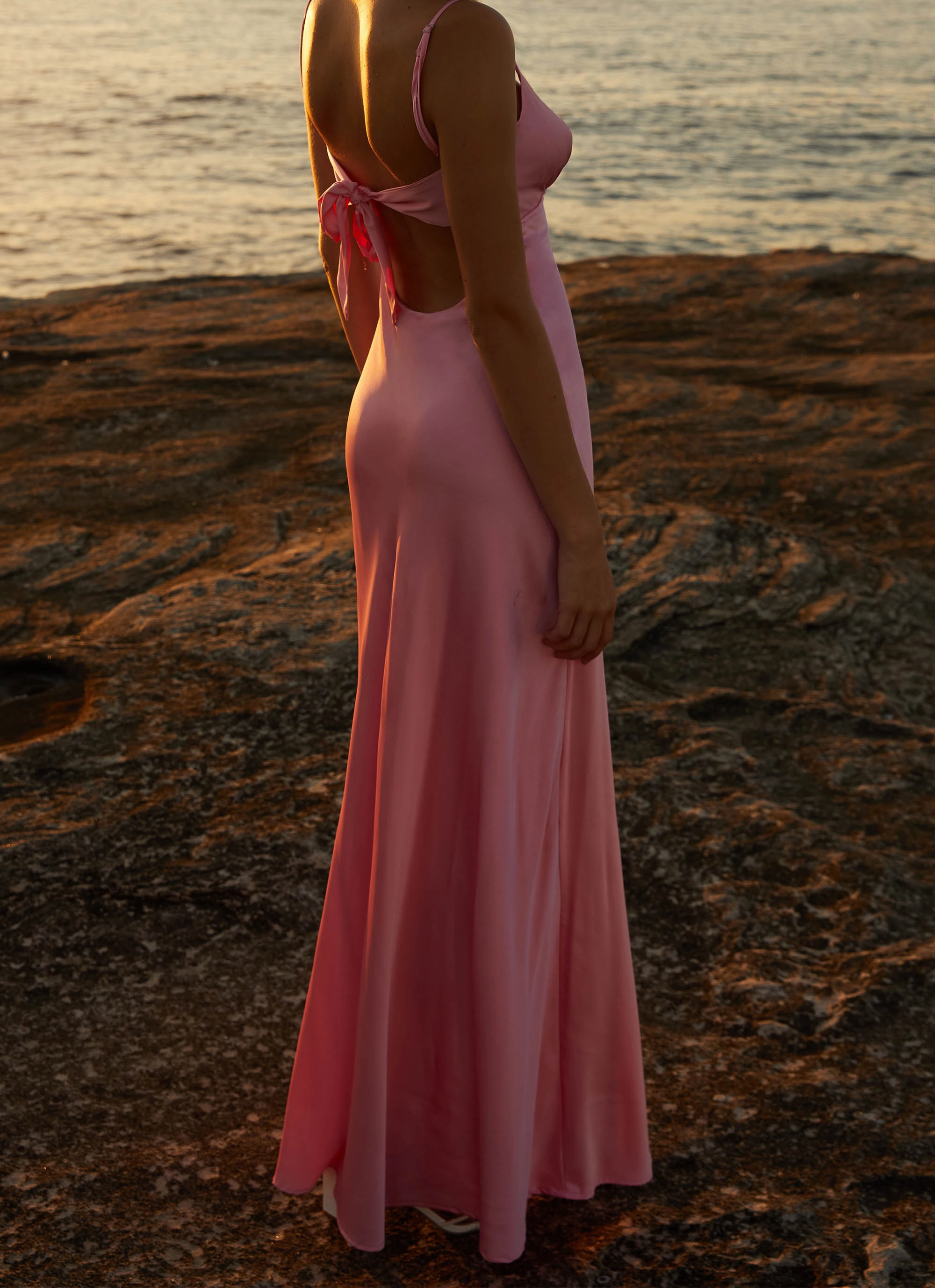 Flora Satin Maxi Dress - Candy Fashion Daily