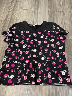 Customizable Floral Print Top Short Sleeve Clothes Mentor, Size 2x