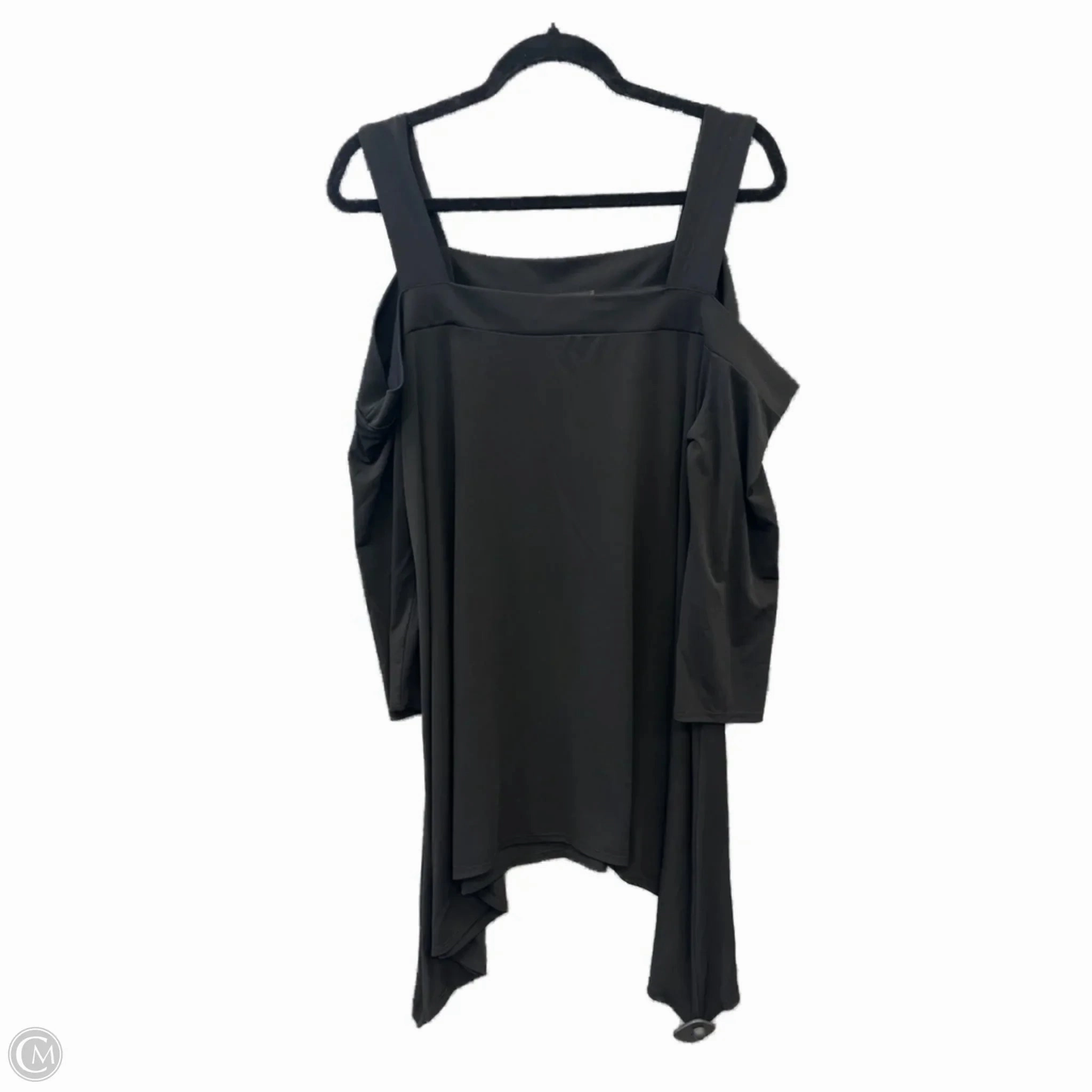 Relaxed Wear SeamFreeShoulders Top Short Sleeve By Cha Cha Vente In Black, Size: 1x
