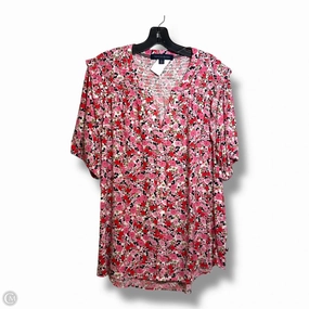 Top Short Sleeve By Tommy Hilfiger In Floral Print, Size: Xl Comfy Essentials Wear