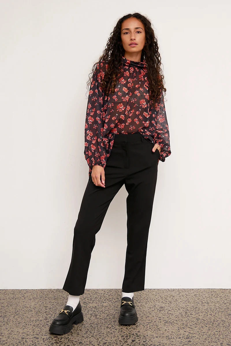 Floret High Neck Red Floral Top Reversible design AntiSlipGrip