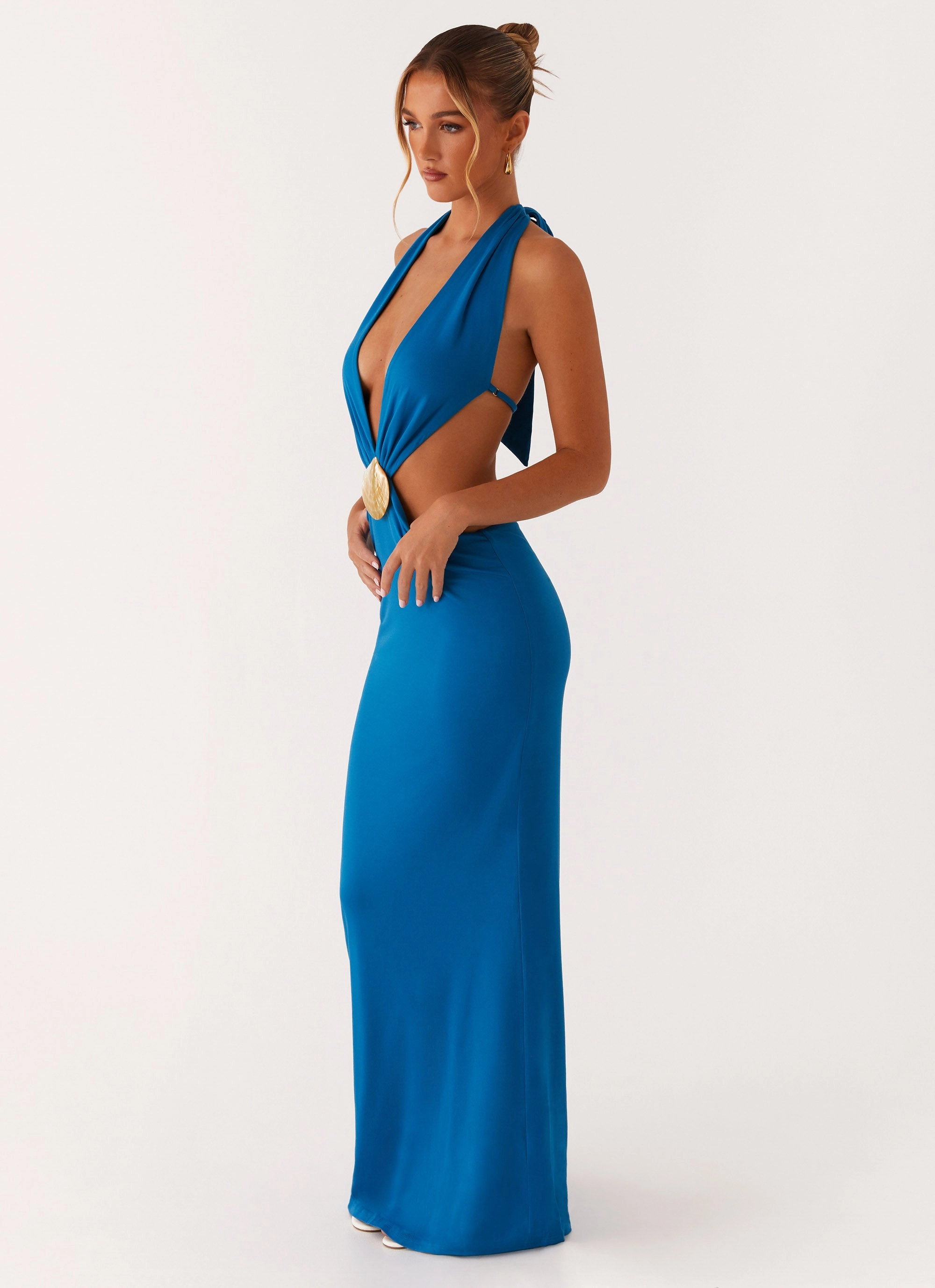 Flossy Maxi Dress - Royal Blue AdjustableStraps