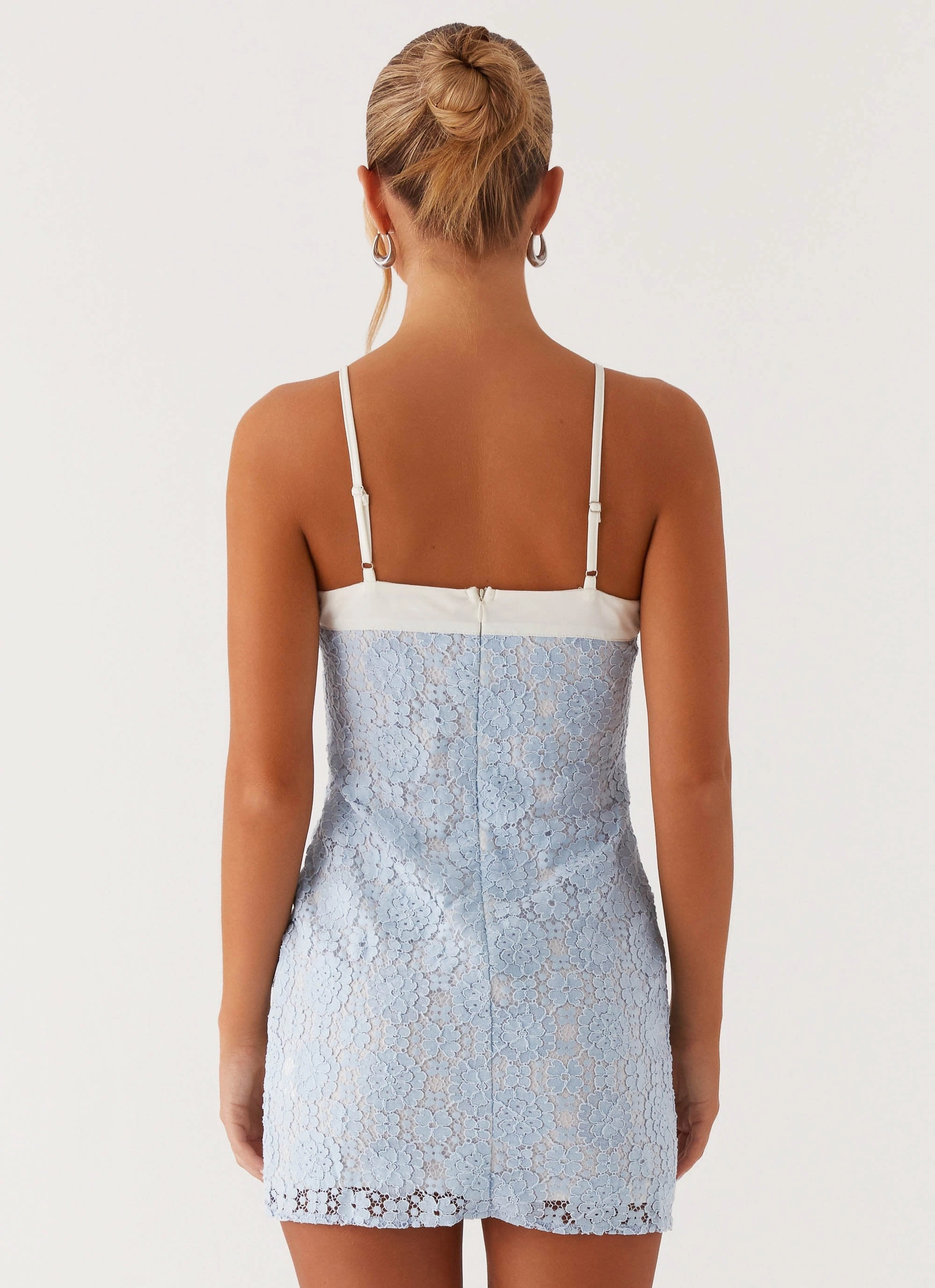 Floral Swing For Keeps Mini Dress - Blue