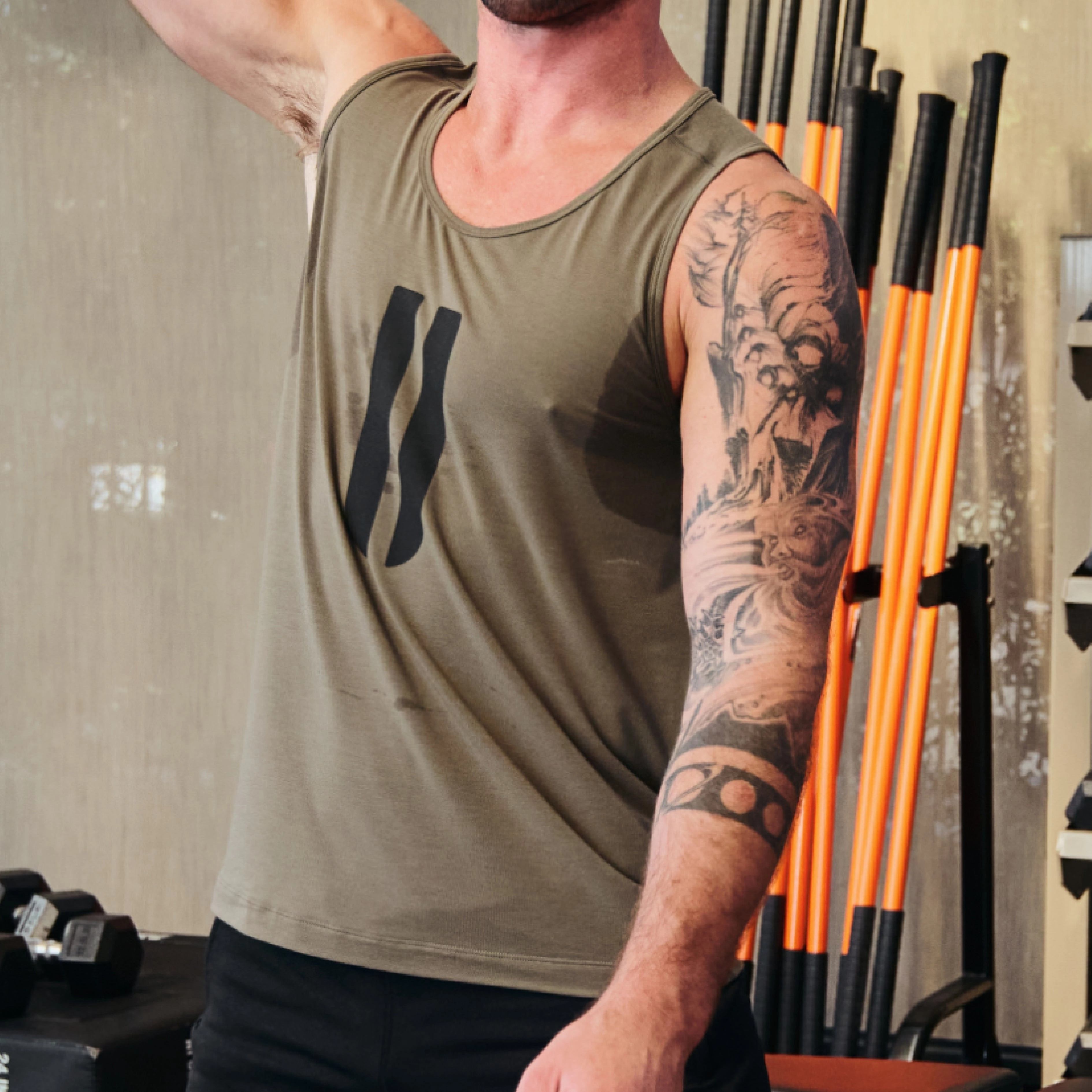 Anti Static Fabric Hypoallergenic Textile Men's U Tank