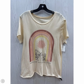 Top Short Sleeve By Grayson Threads In Cream, Size: 2x Light Layer Sustainable Production Process