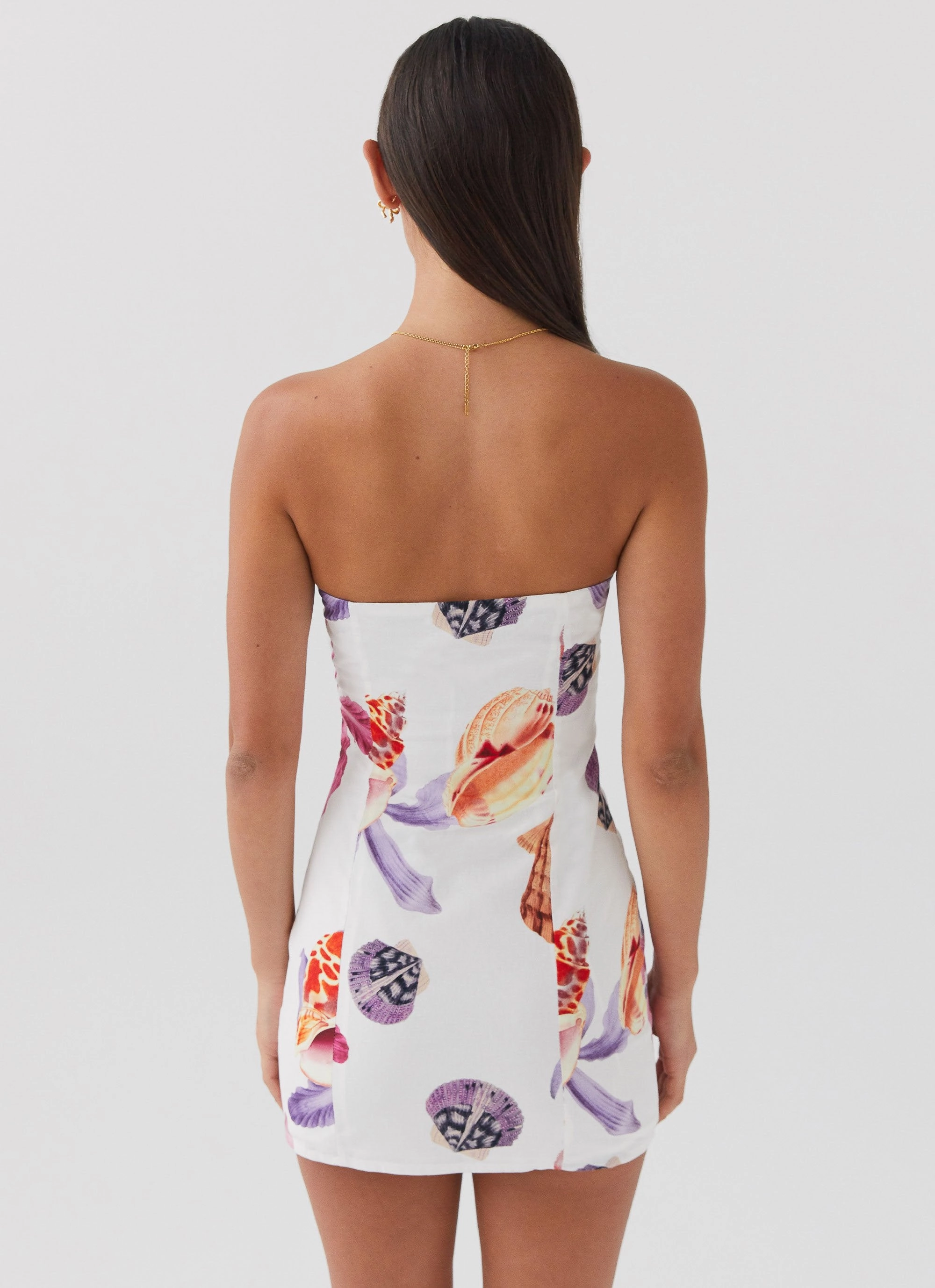 Freya Linen Mini Dress - Seaside Bouquet Seasonal piece