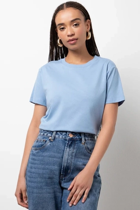 Reflective Safety Trim Crew Neck Short Sleeve Regular Fit T-Shirt Blue