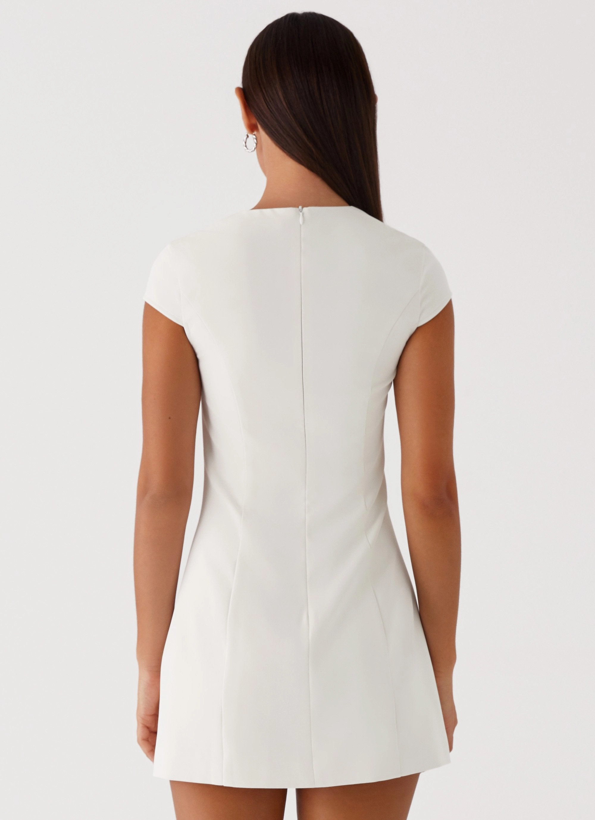 Soft-touch daywear Cool Simplicity Harriet Mini Dress - Off White