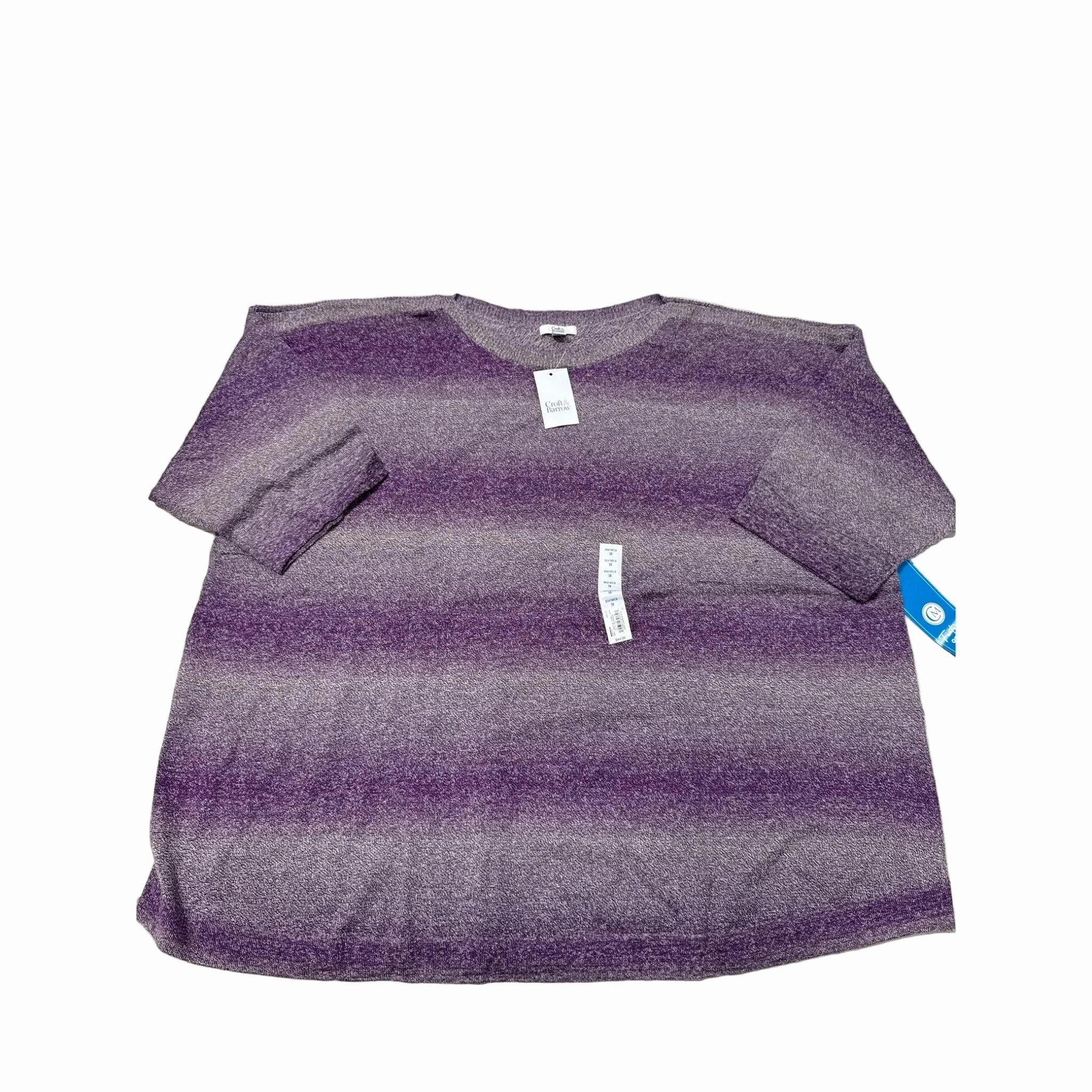 FlexibleKnit New! Top Short Sleeve By Croft And Barrow In Purple, Size: 4x