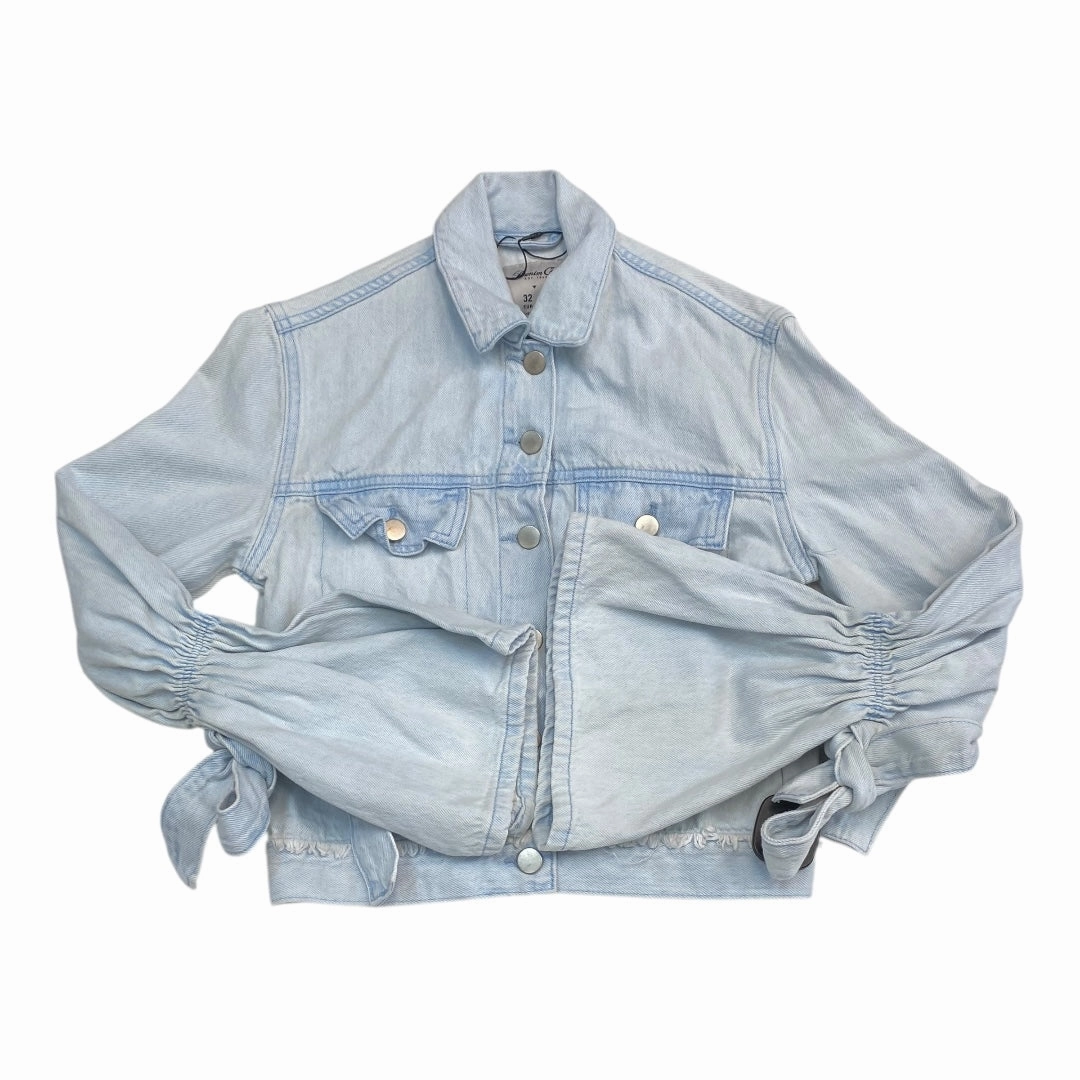 Durable Water Repellent Finish Rugged Style Jacket Denim By Denim And Company In Blue Denim, Size:0