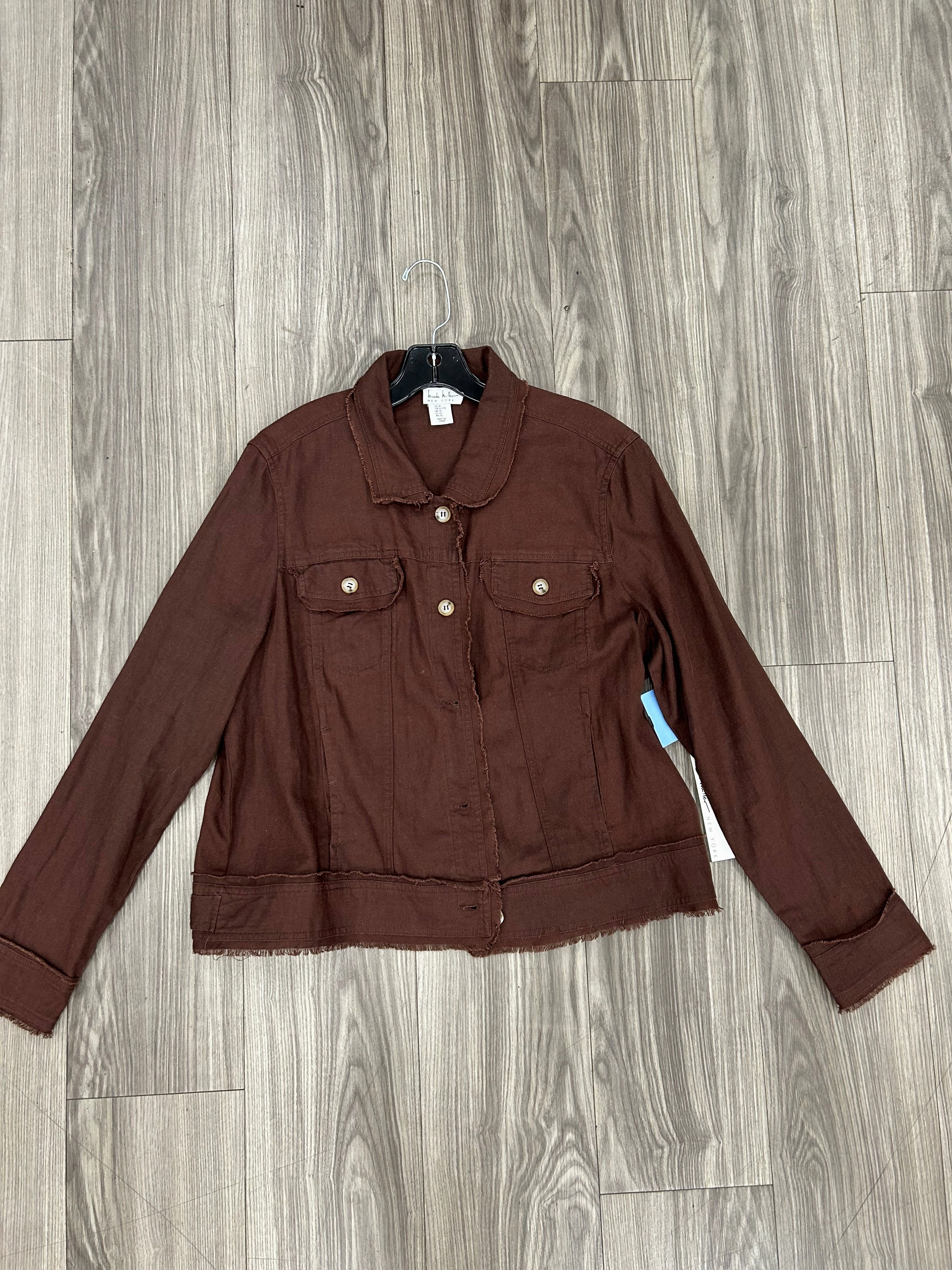 Jacket Other By Nicole By Nicole Miller In Brown, Size: Xl Timeless Fit Style