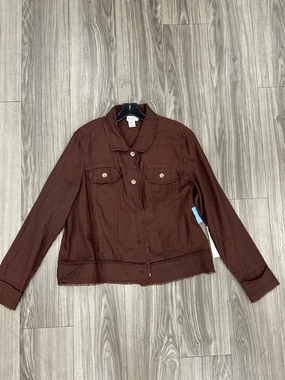 Jacket Other By Nicole By Nicole Miller In Brown, Size: Xl Timeless Fit Style