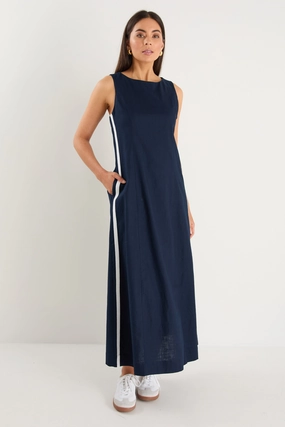 Future Ink Sleeveless Midi Dress Celebrity-Inspired Evening Tone