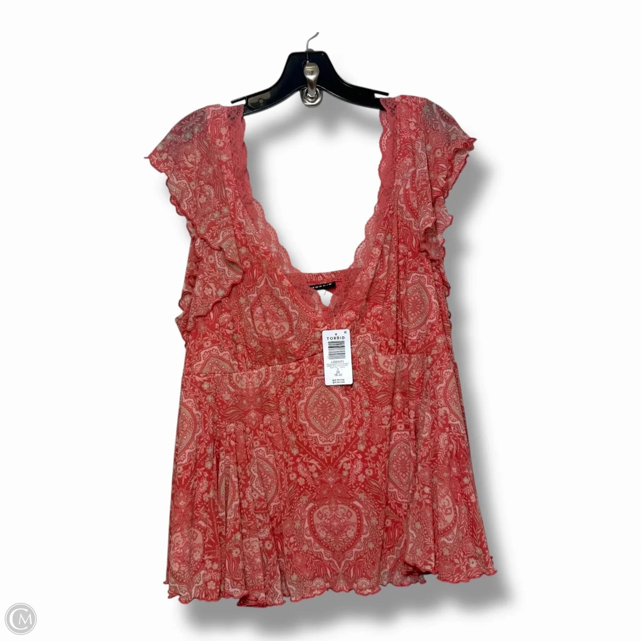 Top Short Sleeve By Torrid In Coral, Size: 2x Fresh Outfit Daily Favorite
