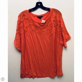 Top Short Sleeve By Lane Bryant In Orange, Size: 2x Soft Touch Texture Layering Comfort Wear