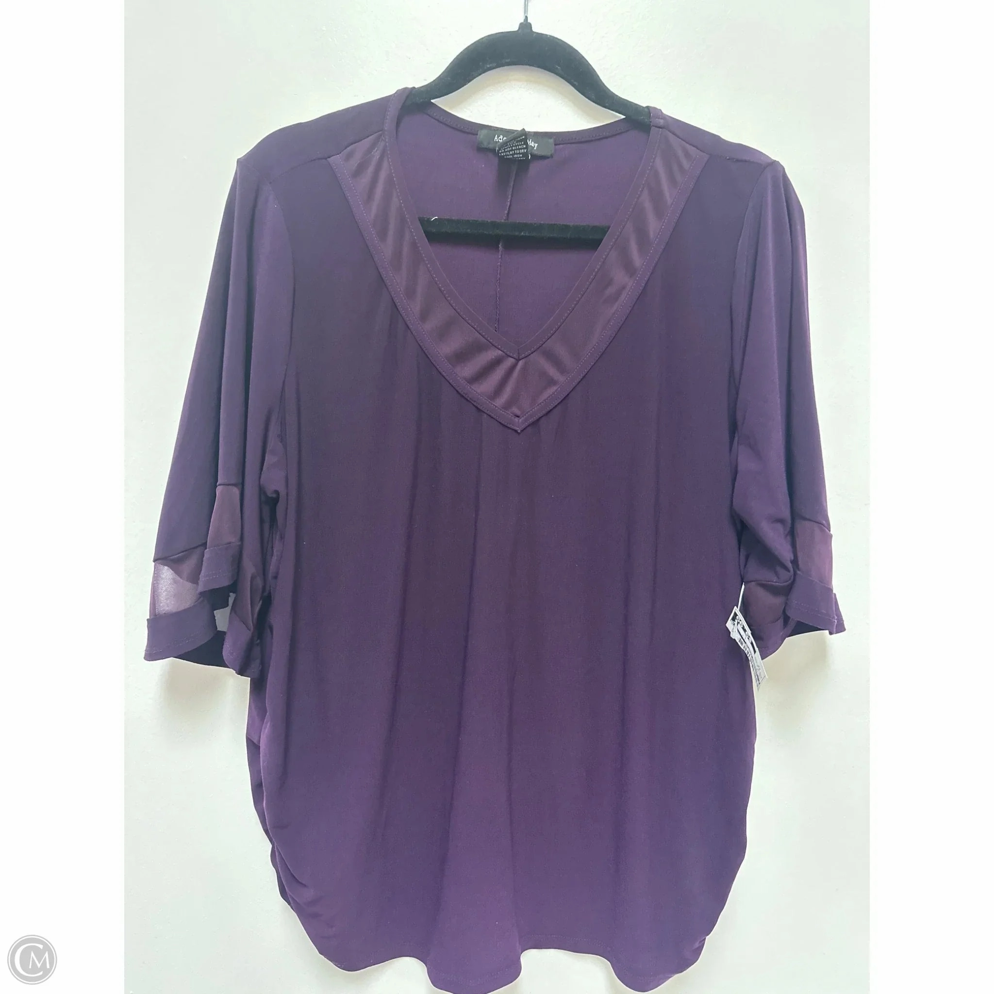 Top Short Sleeve By Clothes Mentor In Purple, Size: 2x Quick Comfort Wear