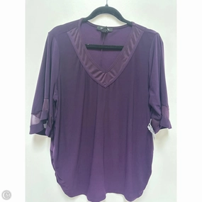 Top Short Sleeve By Clothes Mentor In Purple, Size: 2x Quick Comfort Wear