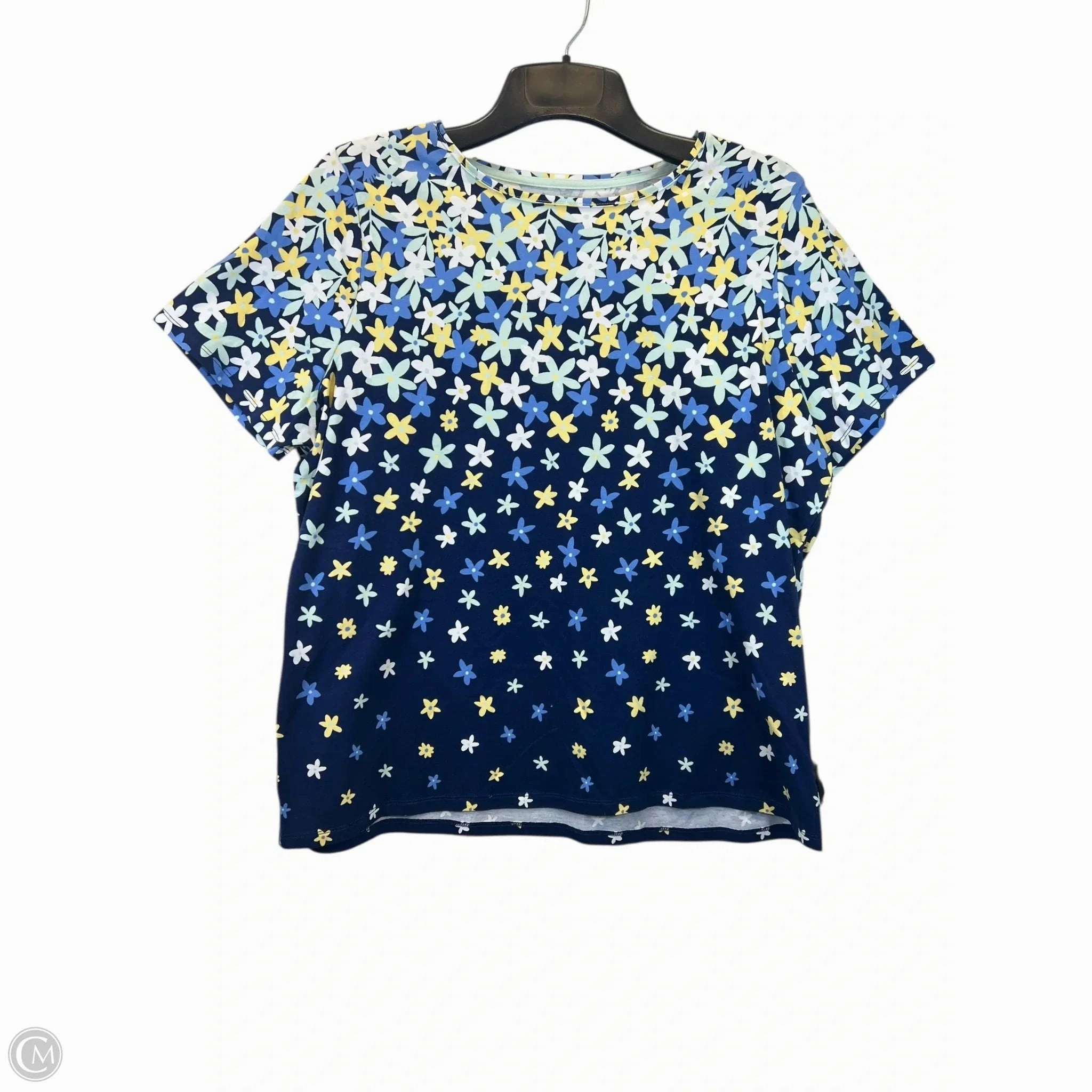 Top Short Sleeve By Talbots In Floral Print, Size: 2x QuickDryTechnology