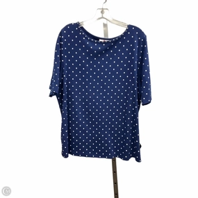 Top Short Sleeve By Quaker Factory In Blue, Size: 1x Reinforced Hemline