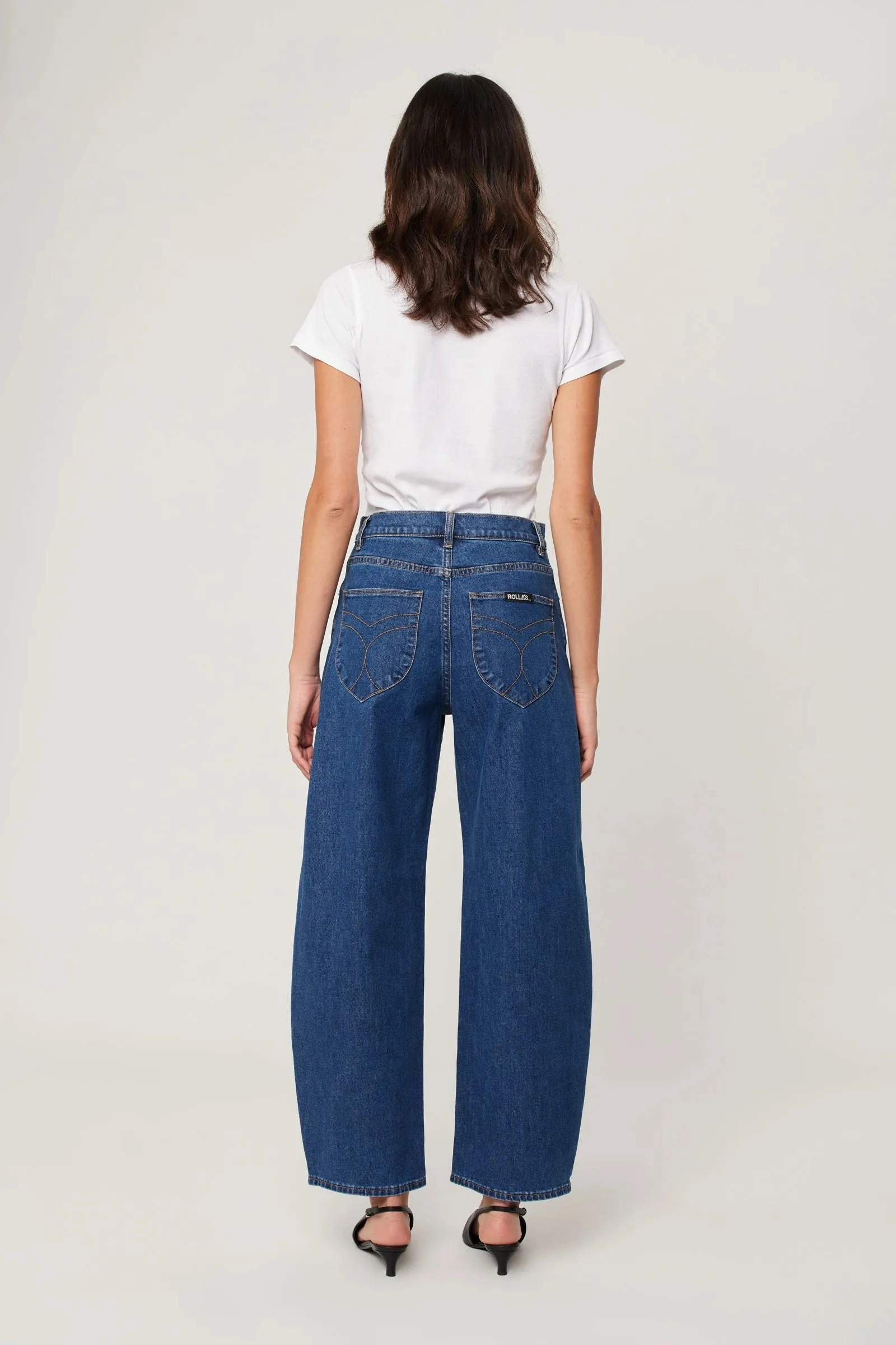 Gigi Forever Blue Mid Barrel Jean Tall Length Compression Support Lining