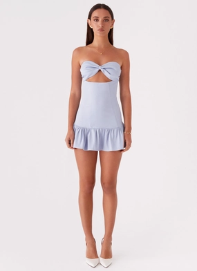 Trendy Appearance Sporty Look Gigi Frill Mini Dress - Blue