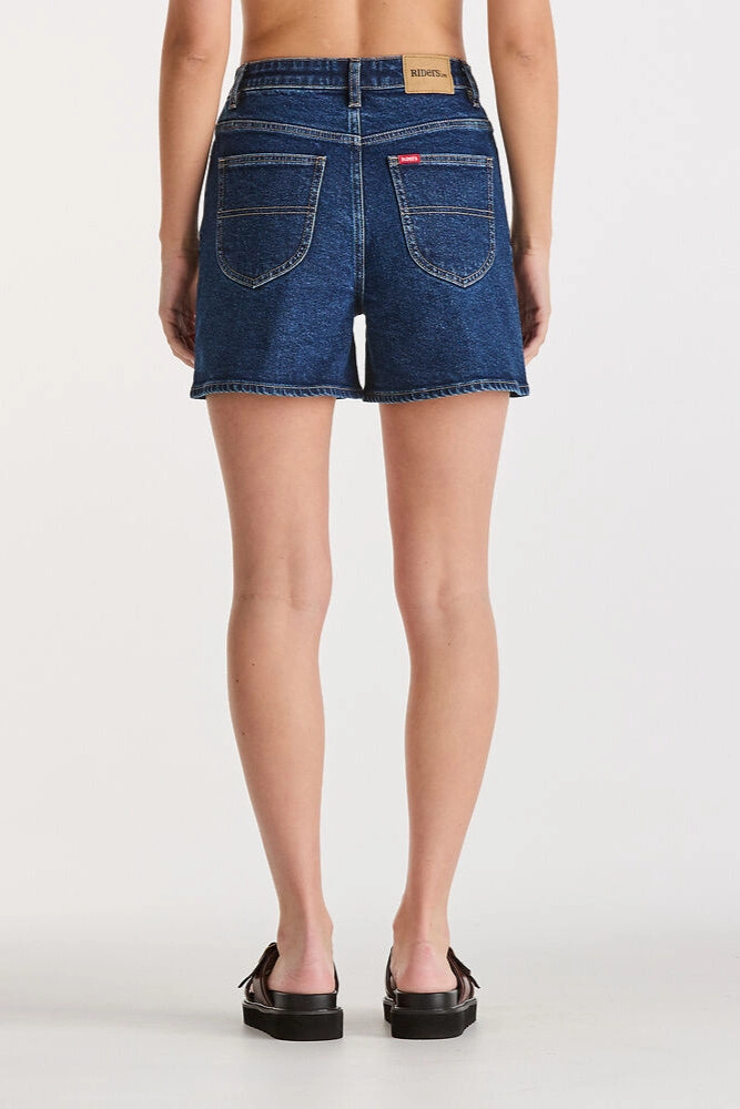 Girlfriend Endless Indigo Denim Short Personalized Chafe Resistant Lining