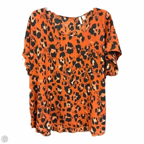 Top Short Sleeve By Clothes Mentor In Animal Print, Size: 1x Fashion Essential
