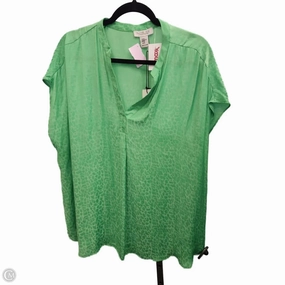 fade resistant color Timeless Layer Top Short Sleeve By Rachel Zoe In Green, Size: Xl