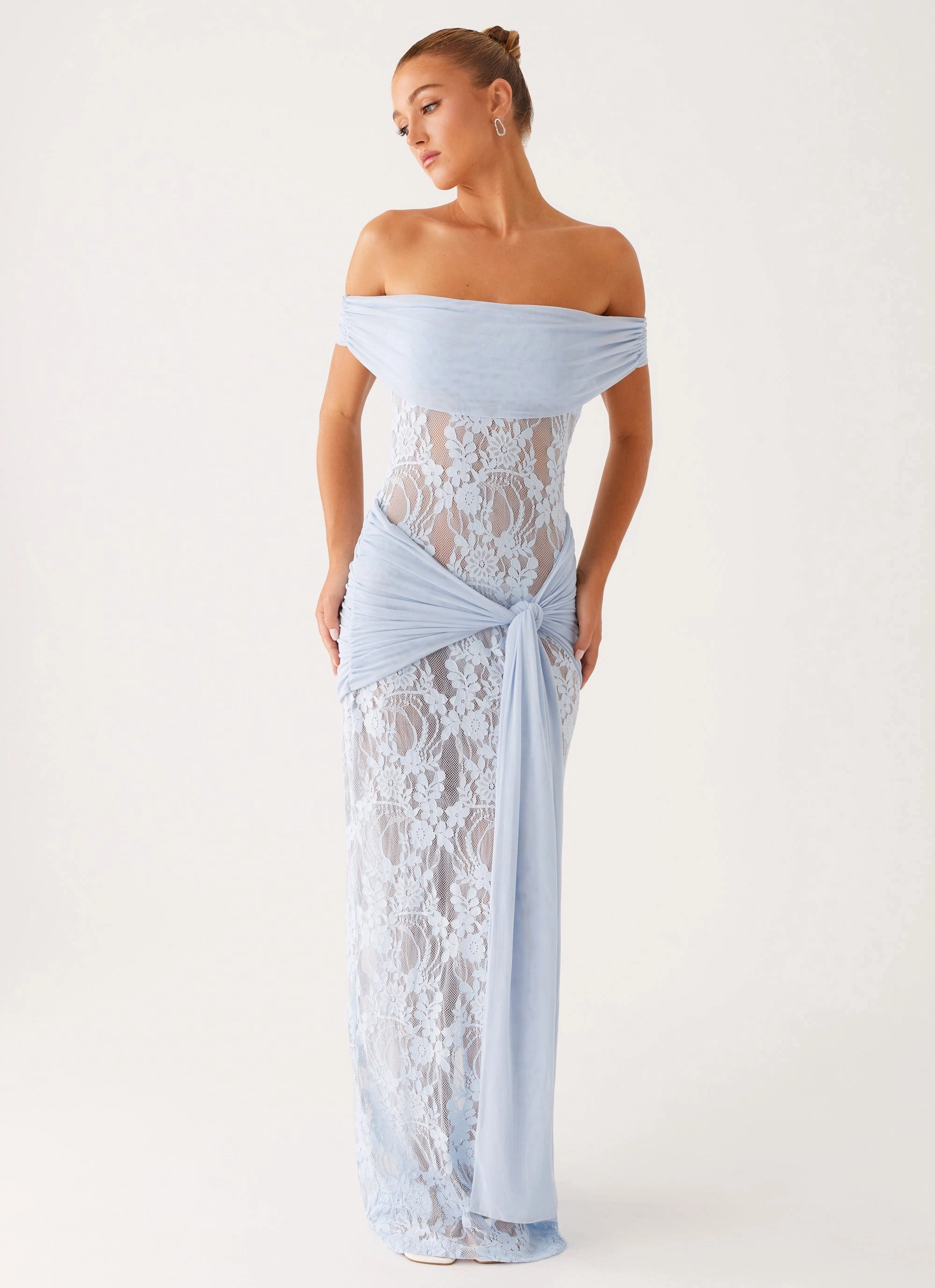 Sun-Protective Fit for All Seasons Gracie Twist Maxi Dress - Blue