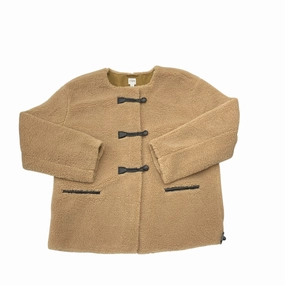 Coat Faux Fur & Sherpa By J. Crew In Black & Brown, Size:L DetachableLining