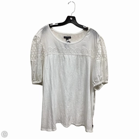 Top Short Sleeve By Lane Bryant In White, Size: 2x Comfortable Style