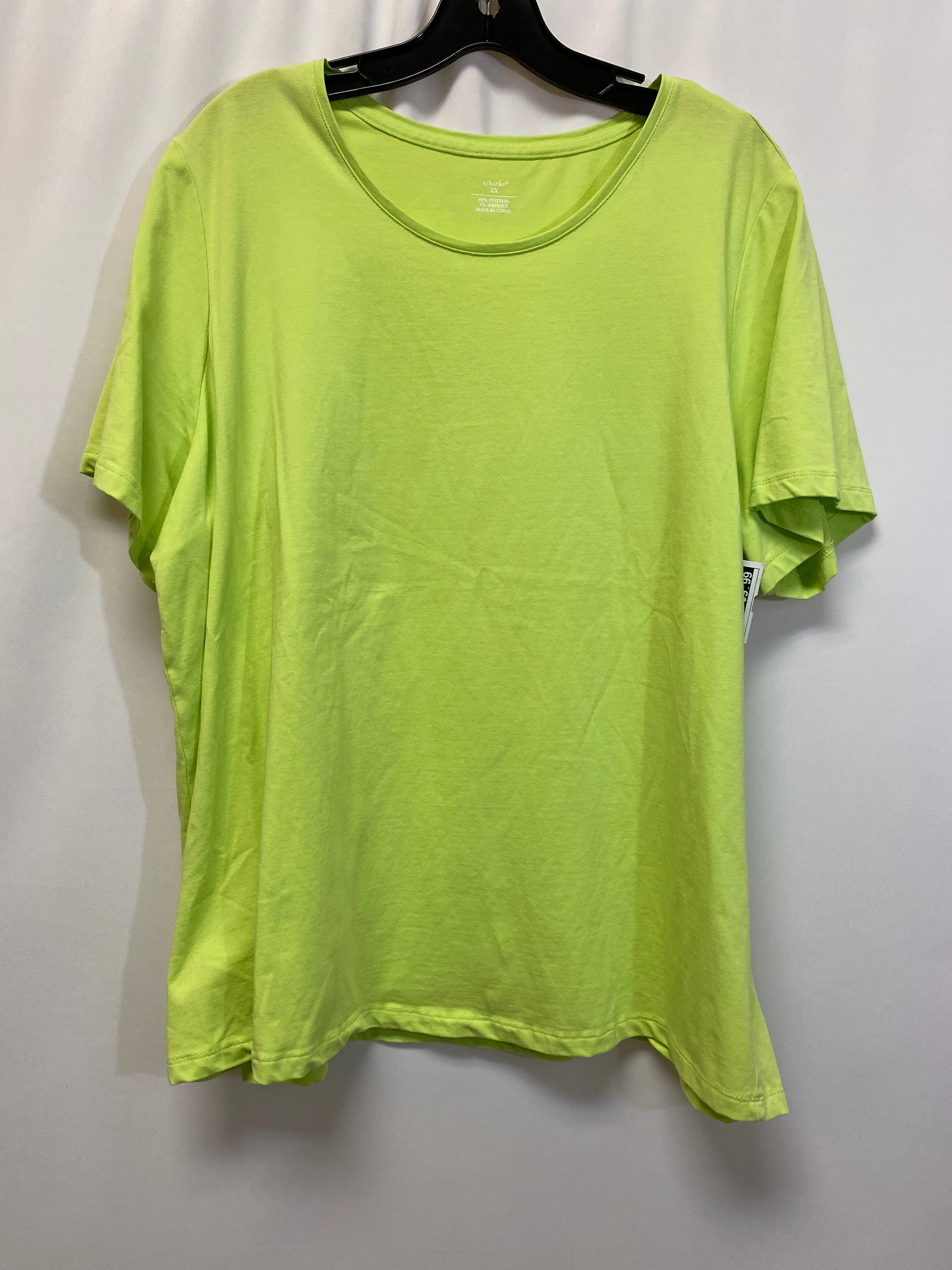 Green Top Short Sleeve Cj Banks, Size 2x Comfort and Fit