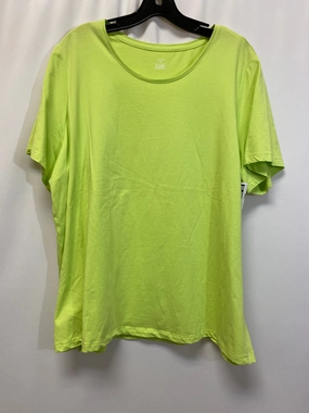 Green Top Short Sleeve Cj Banks, Size 2x Comfort and Fit