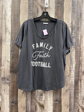 Grey Top Short Sleeve Maurices, Size 1x Smooth Jersey Texture