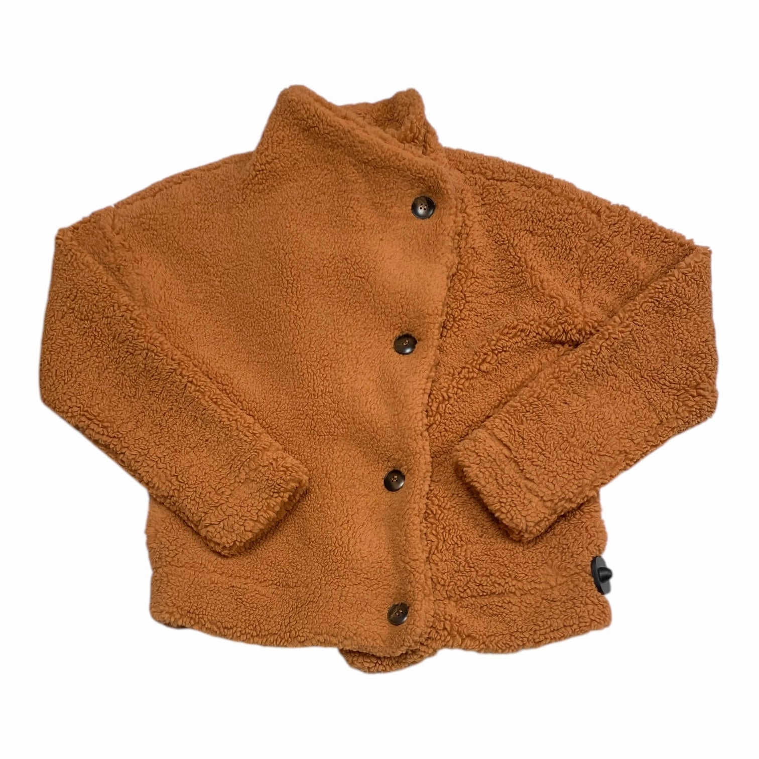 On Duty Layer Jacket Faux Fur & Sherpa By Mystree In Orange, Size: S